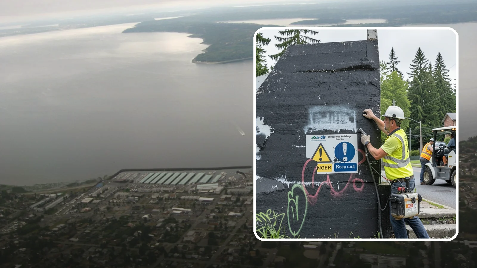 Sign Graffiti Removal in Des Moines, King County, WA - Careful removal of graffiti from traffic, regulatory, and wayfinding signs without harming their reflectivity.