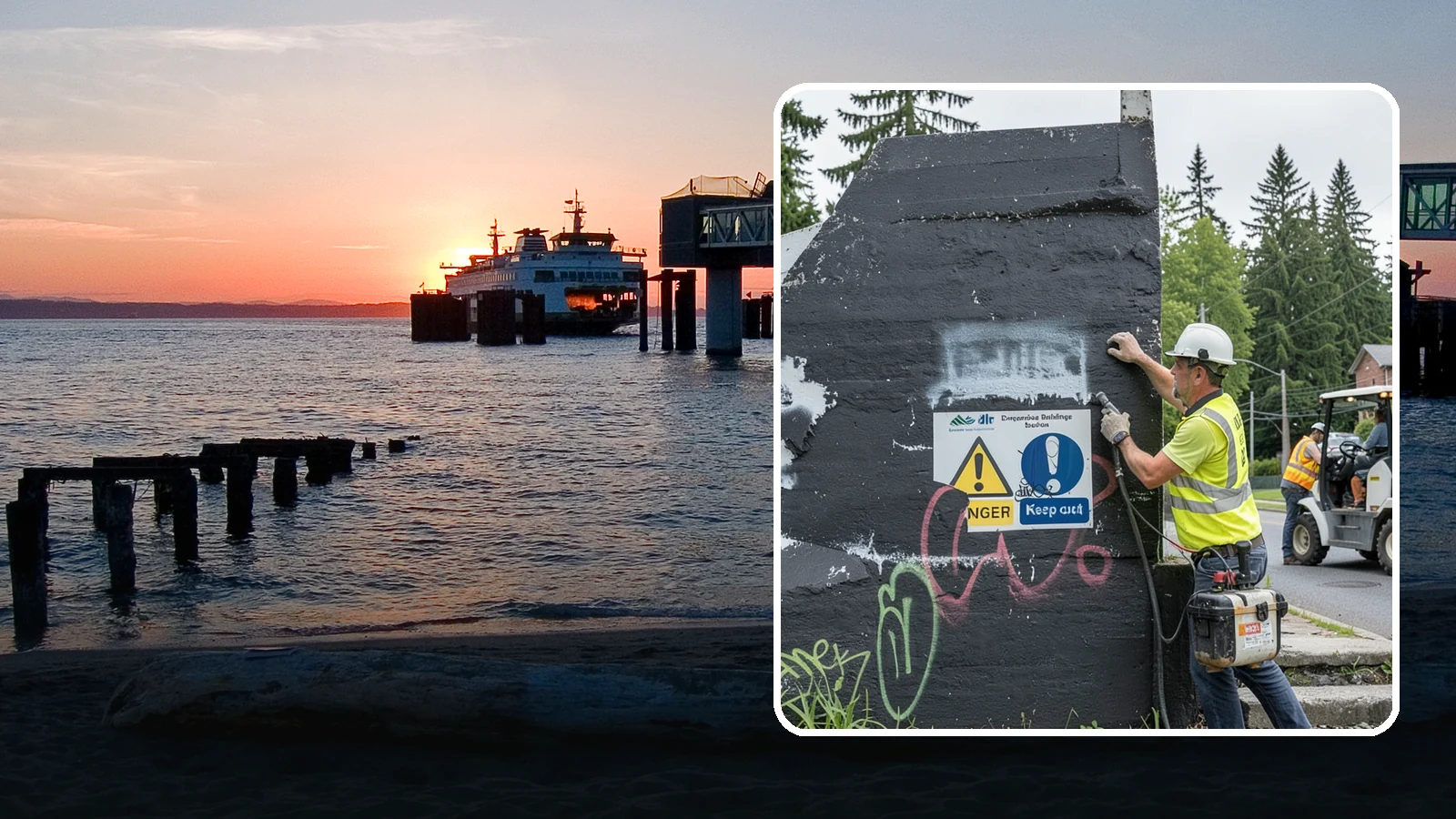 Sign Graffiti Removal in Edmonds, Snohomish County, WA - Careful removal of graffiti from traffic, regulatory, and wayfinding signs without harming their reflectivity.