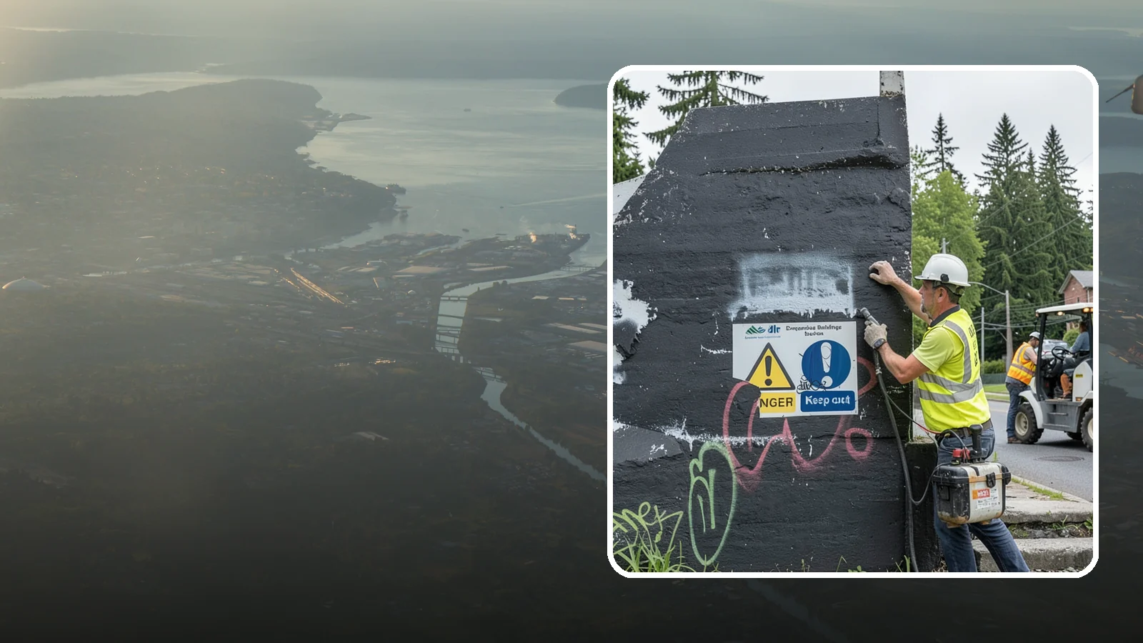 Sign Graffiti Removal in Fife, Pierce County, WA - Careful removal of graffiti from traffic, regulatory, and wayfinding signs without harming their reflectivity.
