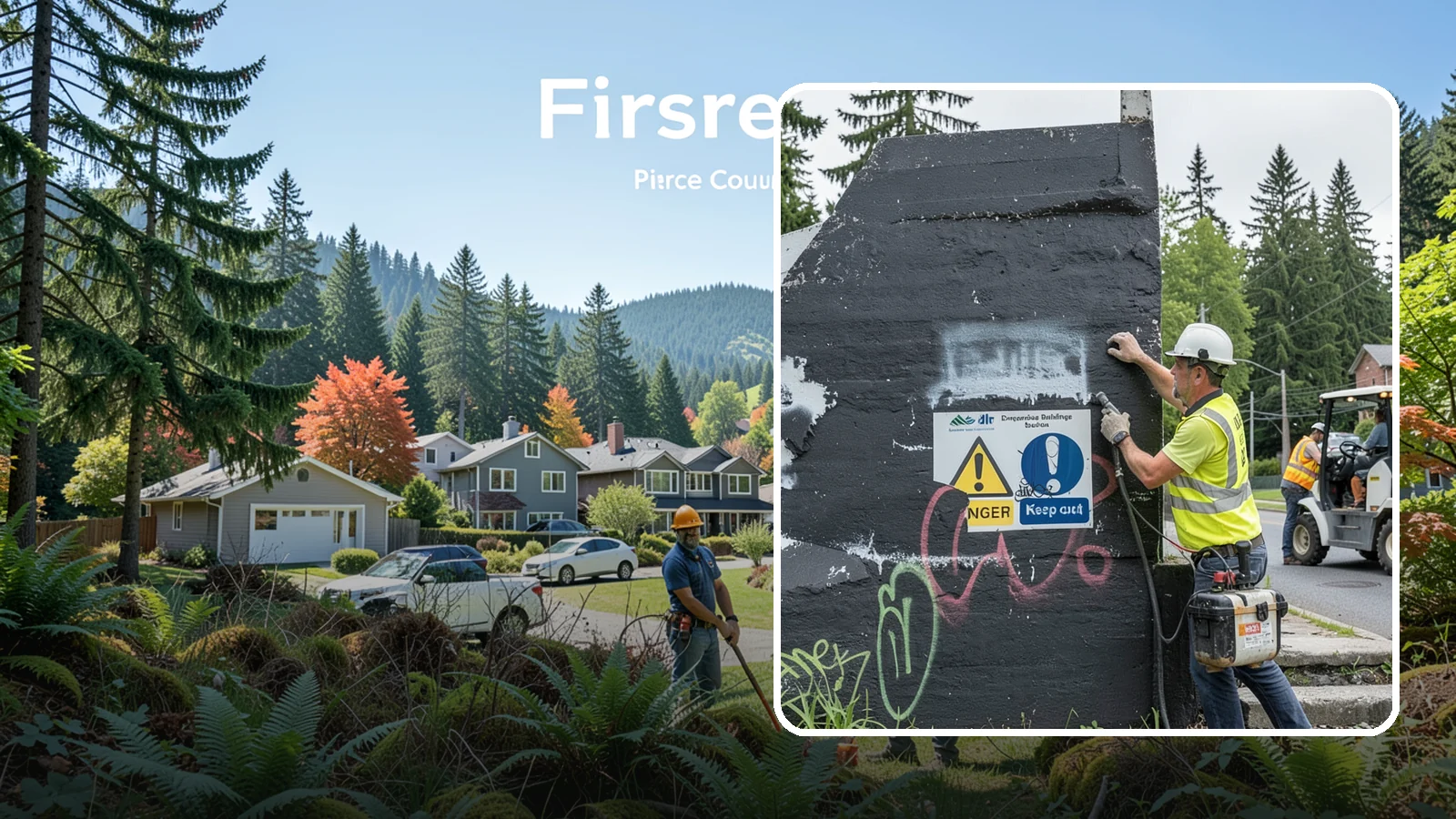 Sign Graffiti Removal in Fircrest, Pierce County, WA - Careful removal of graffiti from traffic, regulatory, and wayfinding signs without harming their reflectivity.