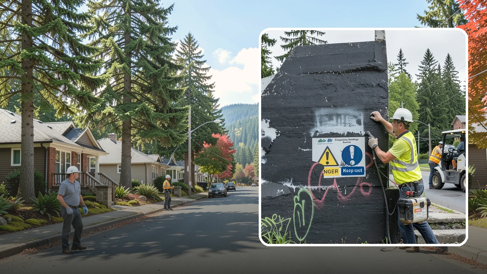 Sign Graffiti Removal in Hunts Point, King County, WA - Careful removal of graffiti from traffic, regulatory, and wayfinding signs without harming their reflectivity.