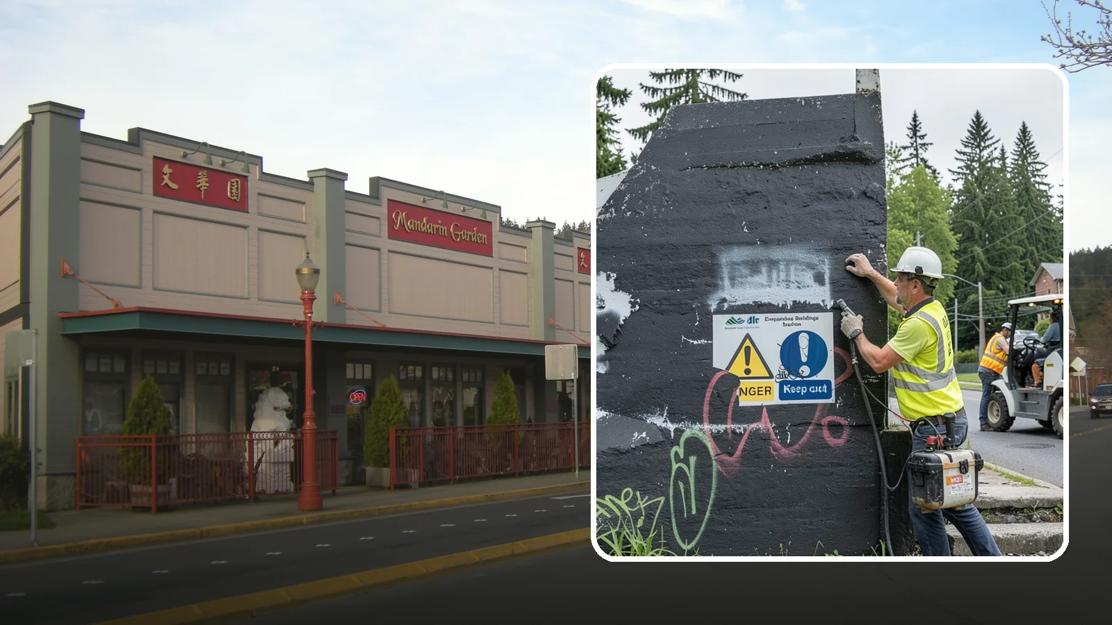 Sign Graffiti Removal in Issaquah, King County, WA - Careful removal of graffiti from traffic, regulatory, and wayfinding signs without harming their reflectivity.