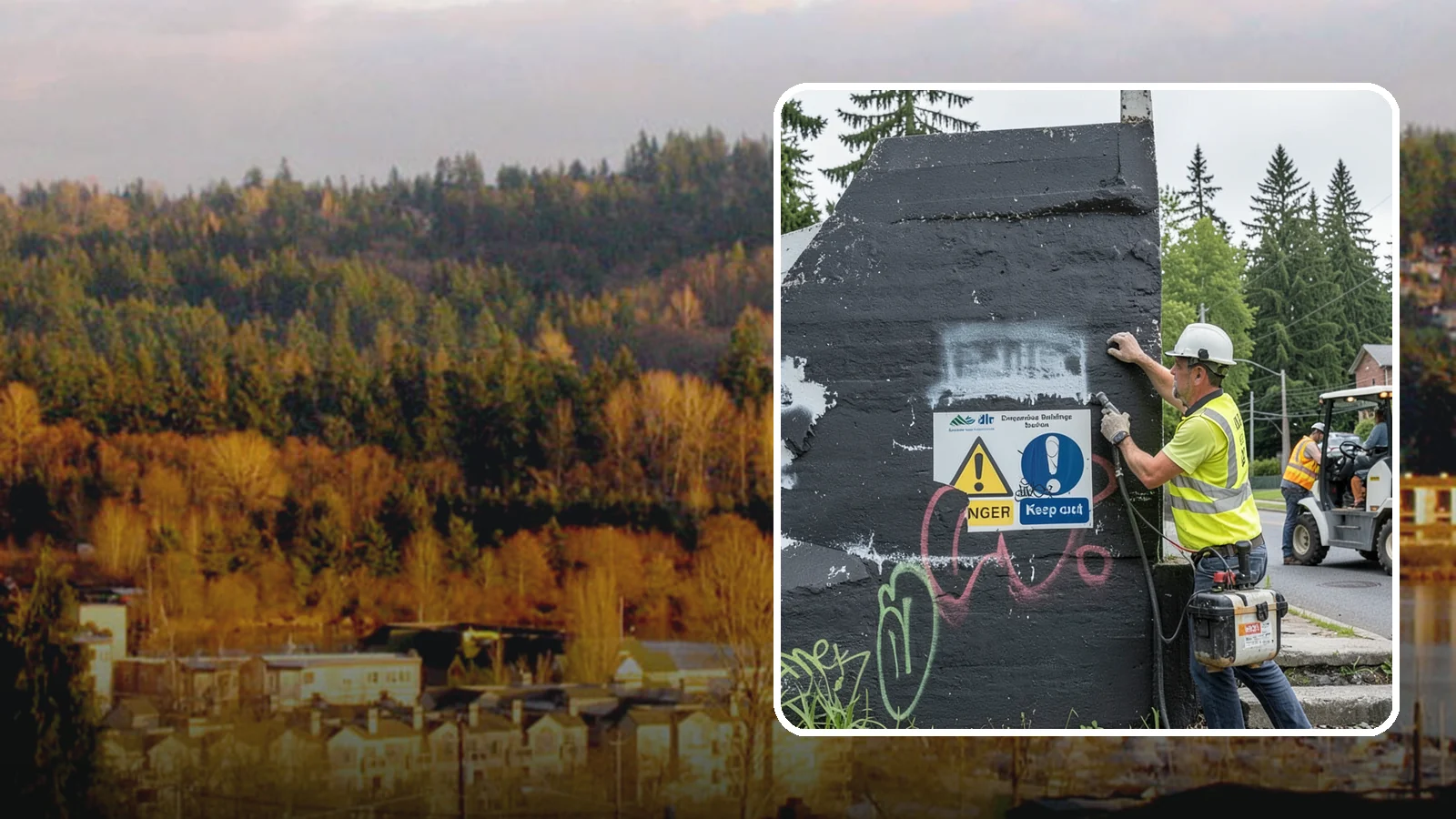 Sign Graffiti Removal in Kenmore, King County, WA - Careful removal of graffiti from traffic, regulatory, and wayfinding signs without harming their reflectivity.