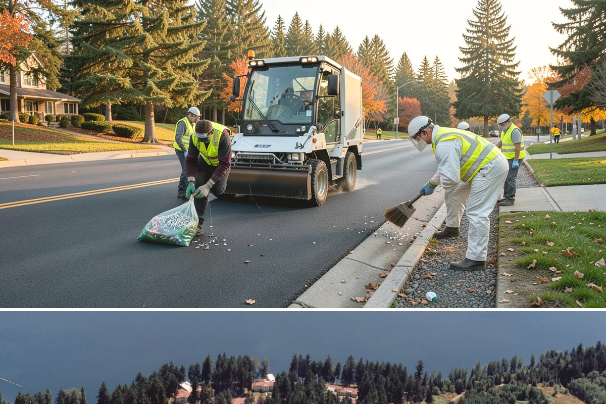 Sign Graffiti Removal in Lakewood, Pierce County, WA - Removal continues throughout the year, with traffic-control setups planned around daylight and lower-volume traffic periods.