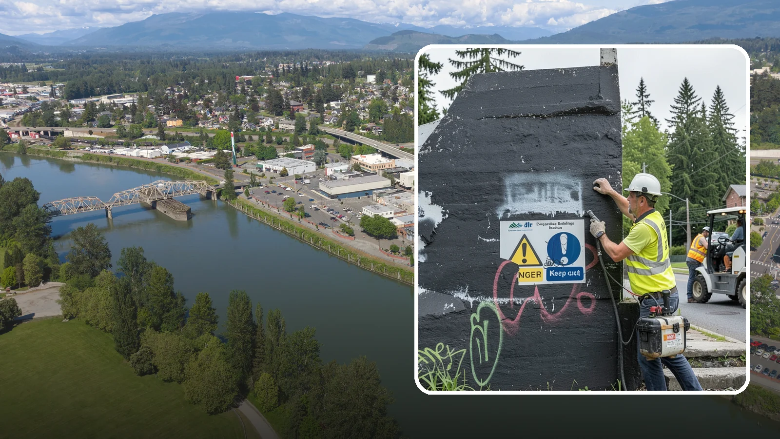 Sign Graffiti Removal in Mount Vernon, Skagit County, WA - Careful removal of graffiti from traffic, regulatory, and wayfinding signs without harming their reflectivity.