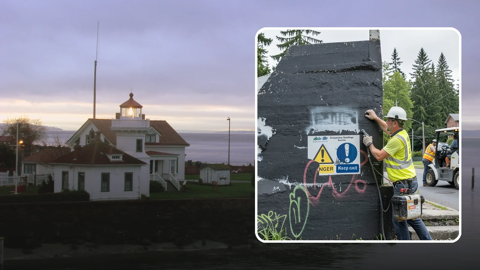 Sign Graffiti Removal in Mukilteo, Snohomish County, WA - Careful removal of graffiti from traffic, regulatory, and wayfinding signs without harming their reflectivity.
