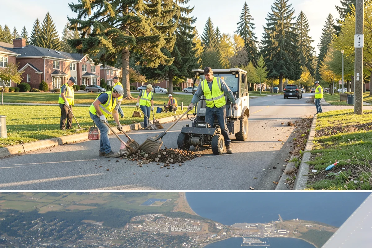 Sign Graffiti Removal in Oak Harbor, Island County, WA - Removal continues throughout the year, with traffic-control setups planned around daylight and lower-volume traffic periods.