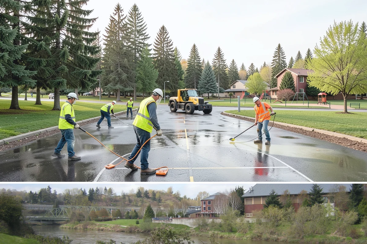 Sign Graffiti Removal in Tukwila, King County, WA - Removal continues throughout the year, with traffic-control setups planned around daylight and lower-volume traffic periods.