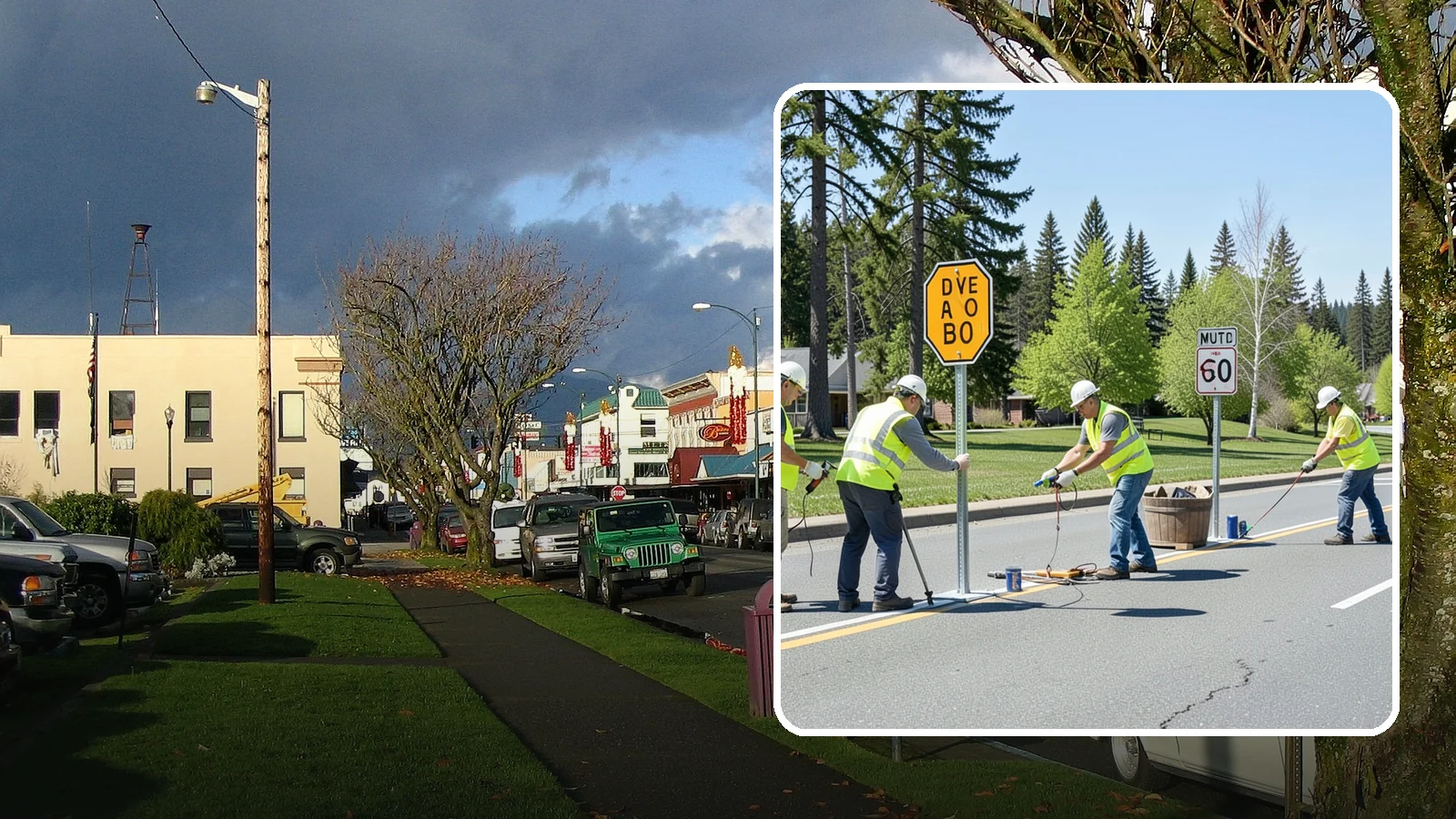 Sign Installation in Arlington, Snohomish County, WA - We install municipal signage on public property with breakaway posts, proper reflectivity, and MUTCD-compliant placement.