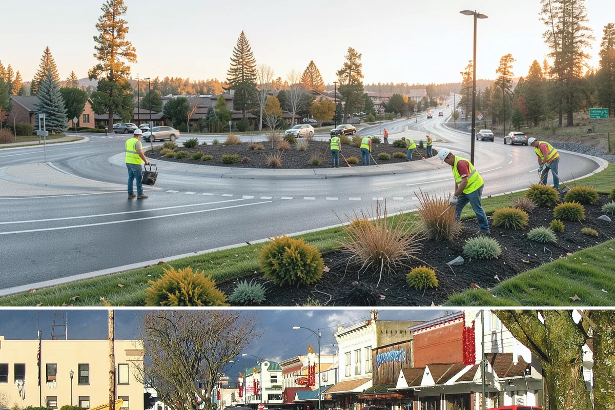 Sign Installation in Arlington, Snohomish County, WA - Installations proceed year-round in the maritime climate, though dry summer and early fall windows speed concrete footing cures...