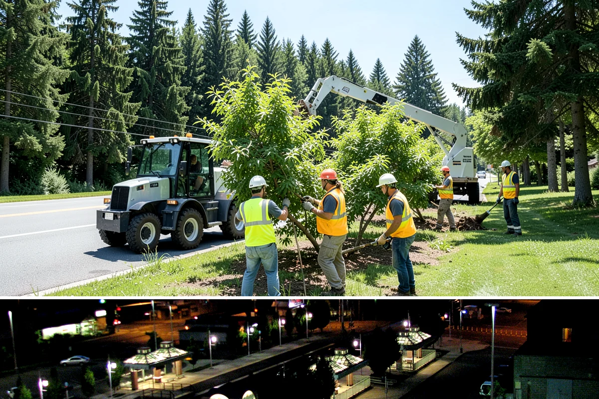 Sign Installation in Auburn, King County, WA - Installations proceed year-round in the maritime climate, though dry summer and early fall windows speed concrete footing cures...