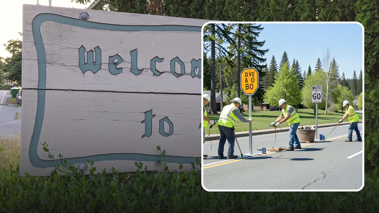 Sign Installation in Brier, Snohomish County, WA - We install municipal signage on public property with breakaway posts, proper reflectivity, and MUTCD-compliant placement.