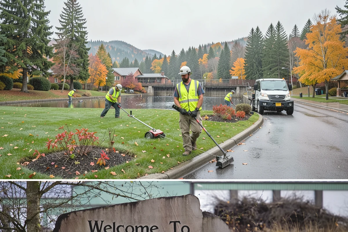 Sign Installation in Buckley, Pierce County, WA - Installations proceed year-round in the maritime climate, though dry summer and early fall windows speed concrete footing cures...