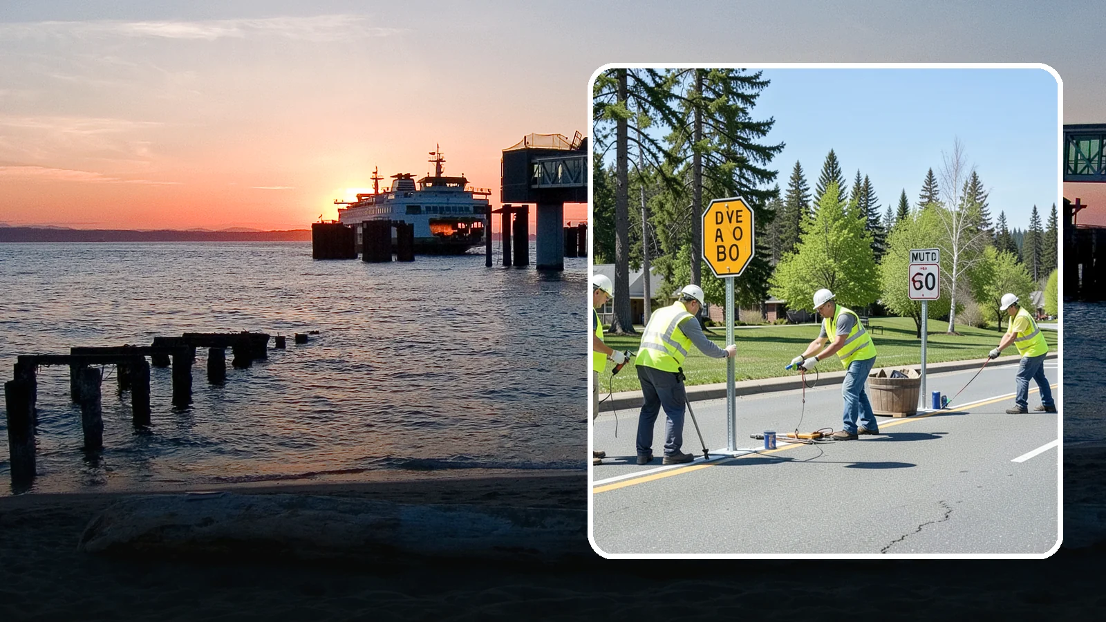 Sign Installation in Edmonds, Snohomish County, WA - We install municipal signage on public property with breakaway posts, proper reflectivity, and MUTCD-compliant placement.