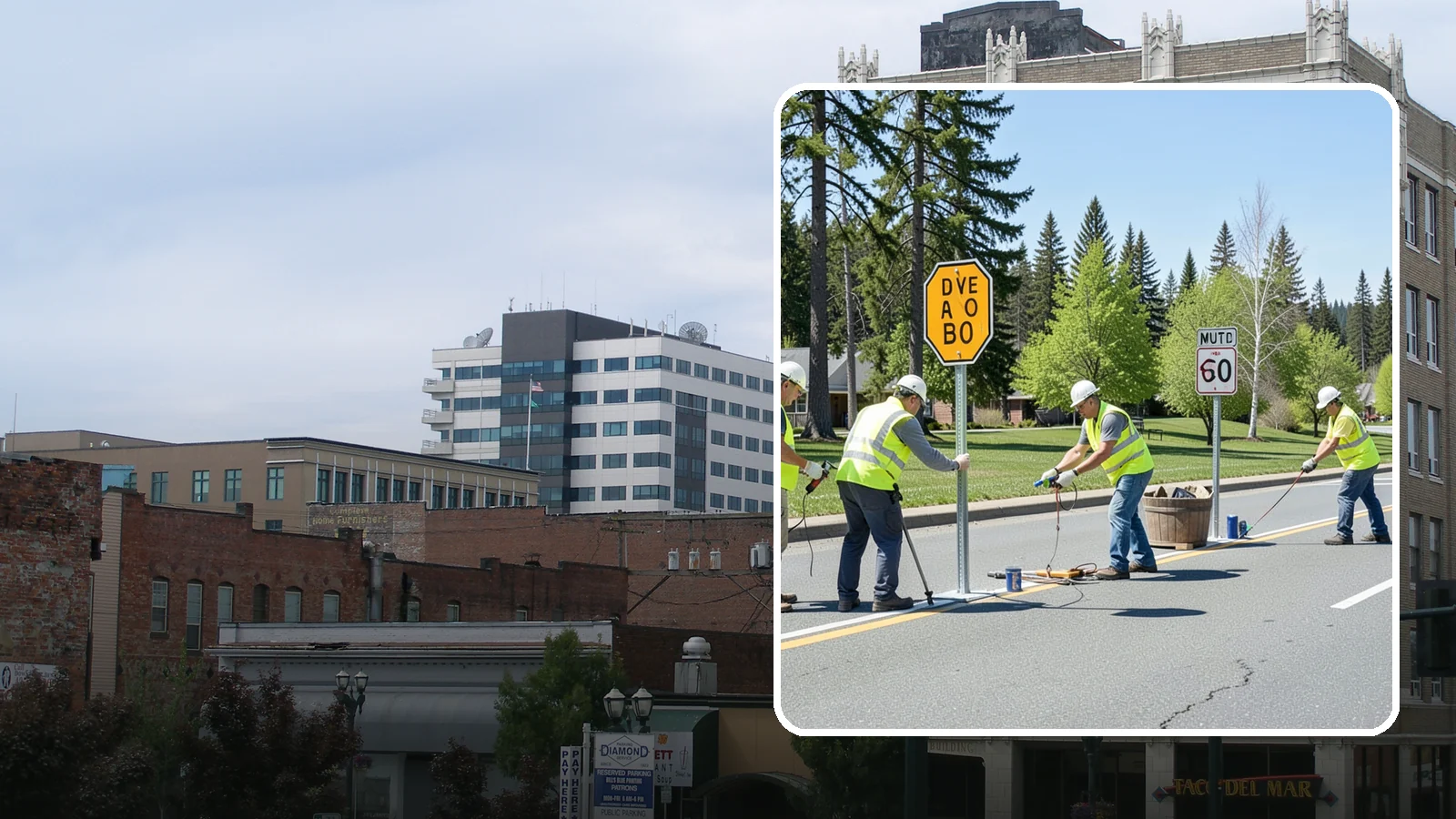 Sign Installation in Everett, Snohomish County, WA - We install municipal signage on public property with breakaway posts, proper reflectivity, and MUTCD-compliant placement.
