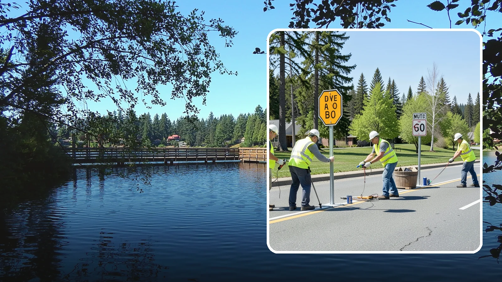 Sign Installation in Federal Way, King County, WA - We install municipal signage on public property with breakaway posts, proper reflectivity, and MUTCD-compliant placement.