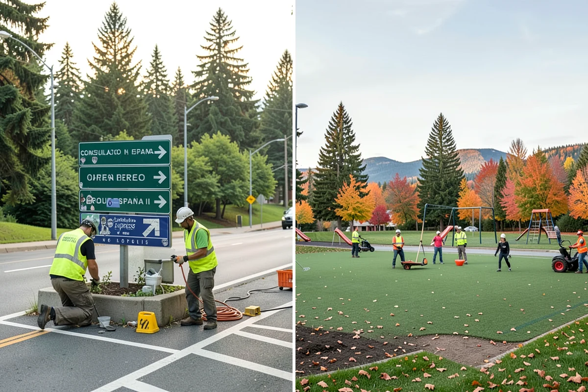Sign Installation in Federal Way, King County, WA - Review your sign schedule, standard details, and permit conditions