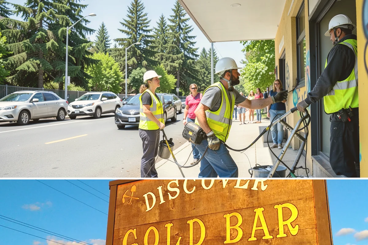 Sign Installation in Gold Bar, Snohomish County, WA - Installations proceed year-round in the maritime climate, though dry summer and early fall windows speed concrete footing cures...