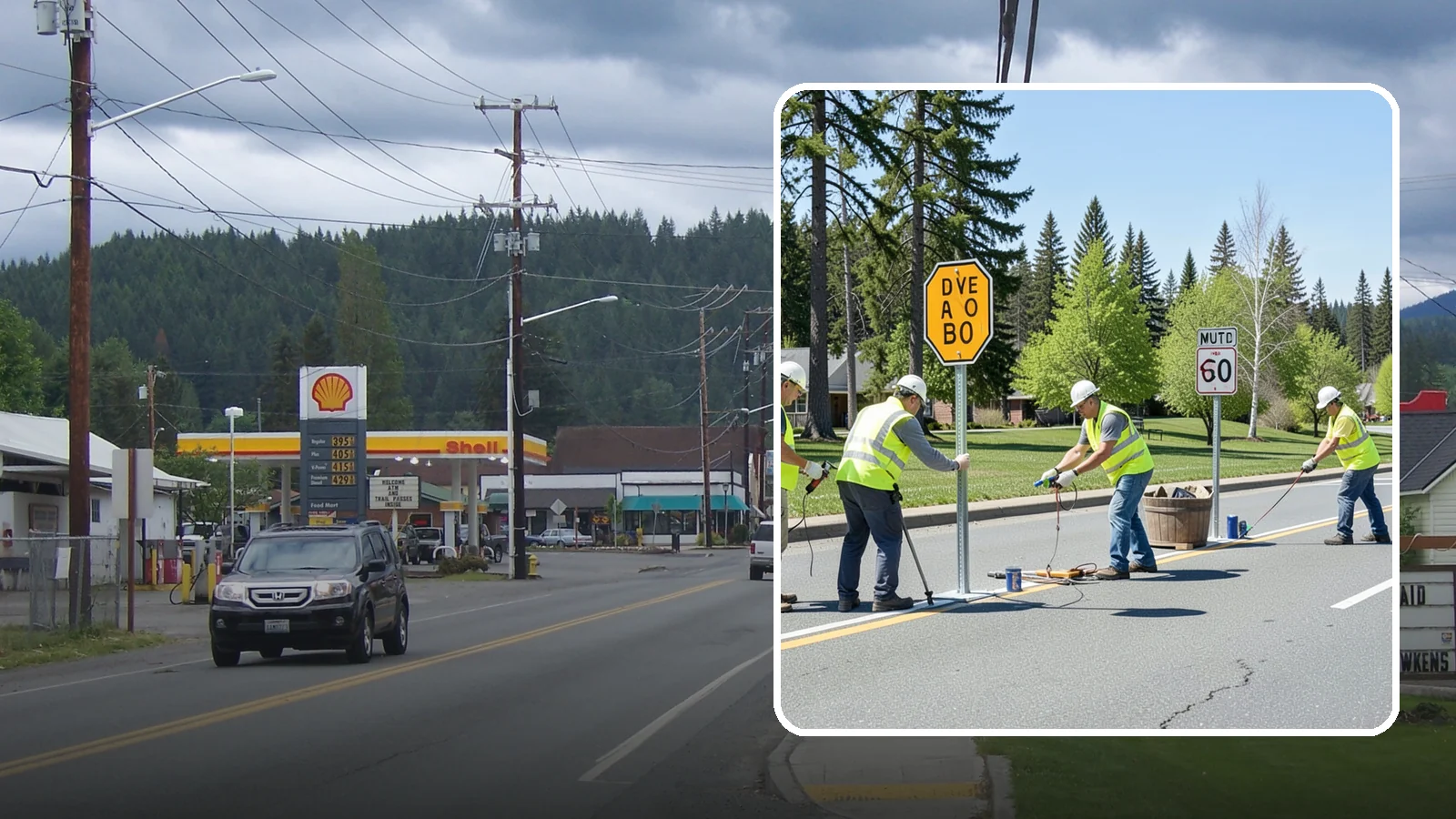 Sign Installation in Granite Falls, Snohomish County, WA - We install municipal signage on public property with breakaway posts, proper reflectivity, and MUTCD-compliant placement.