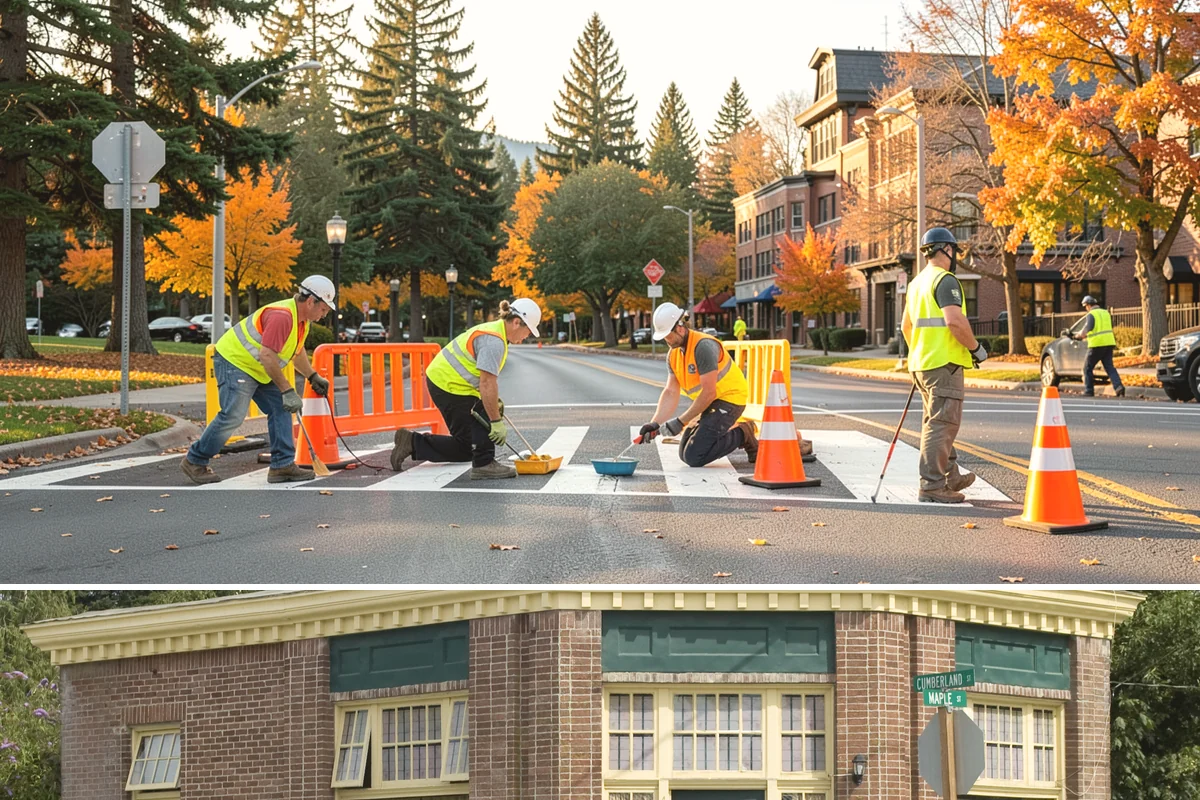 Sign Installation in Hamilton, Skagit County, WA - Installations proceed year-round in the maritime climate, though dry summer and early fall windows speed concrete footing cures...