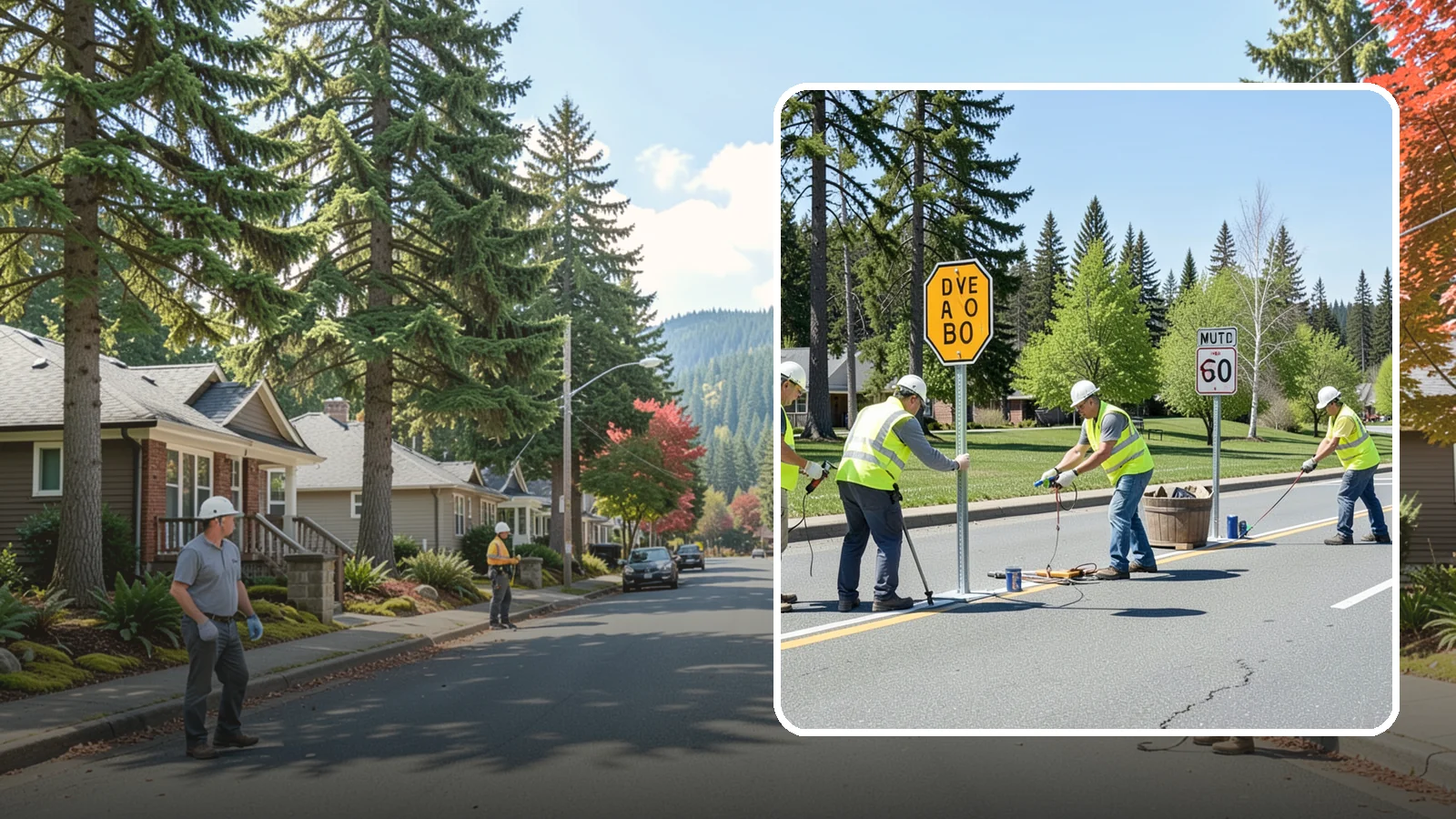 Sign Installation in Hunts Point, King County, WA - We install municipal signage on public property with breakaway posts, proper reflectivity, and MUTCD-compliant placement.