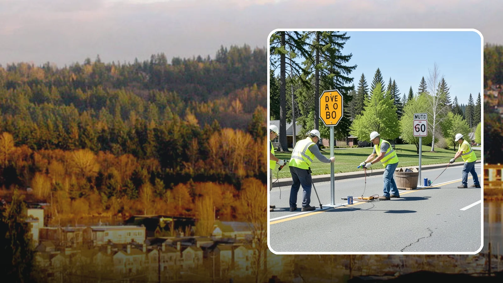 Sign Installation in Kenmore, King County, WA - We install municipal signage on public property with breakaway posts, proper reflectivity, and MUTCD-compliant placement.