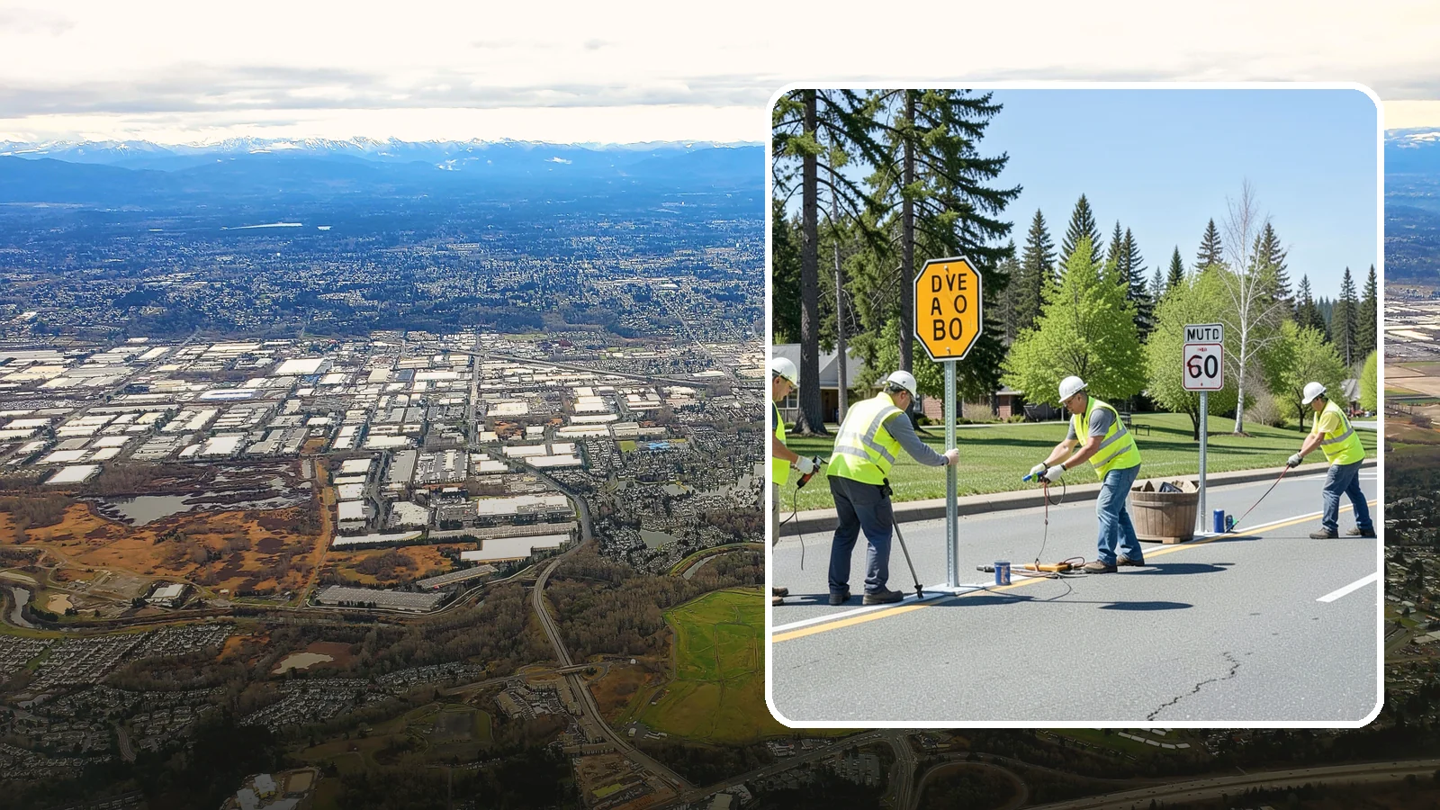 Sign Installation in Kent, King County, WA - We install municipal signage on public property with breakaway posts, proper reflectivity, and MUTCD-compliant placement.