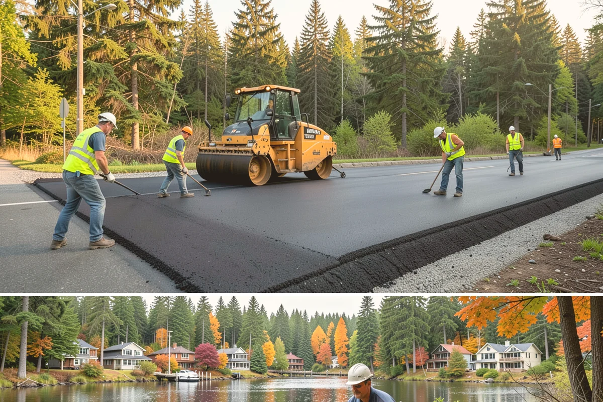 Sign Installation in La Conner, Skagit County, WA - Installations proceed year-round in the maritime climate, though dry summer and early fall windows speed concrete footing cures...
