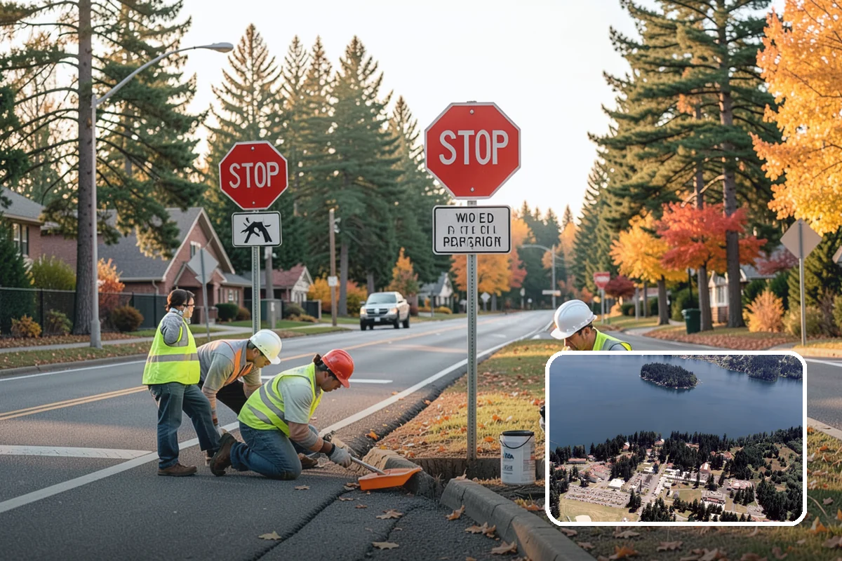 Sign Installation in Lakewood, Pierce County, WA - Retroreflective sheeting that meets current MUTCD minimums