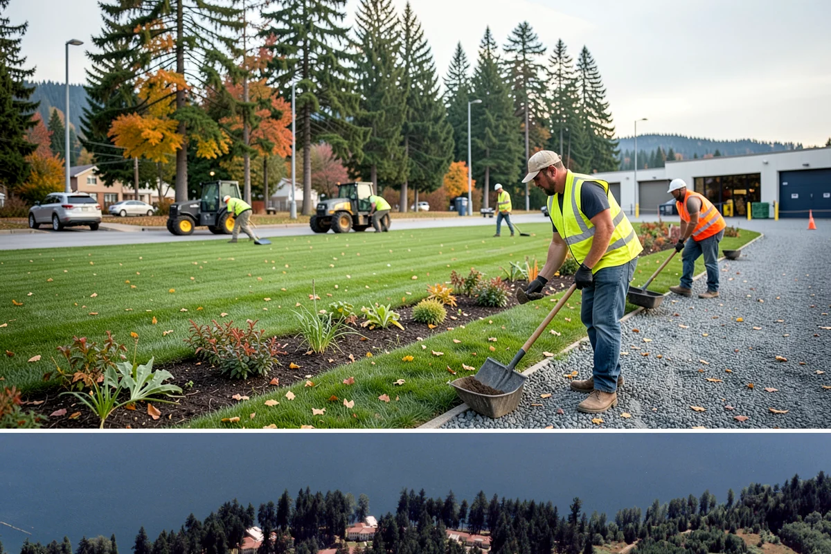 Sign Installation in Lakewood, Pierce County, WA - Installations proceed year-round in the maritime climate, though dry summer and early fall windows speed concrete footing cures...