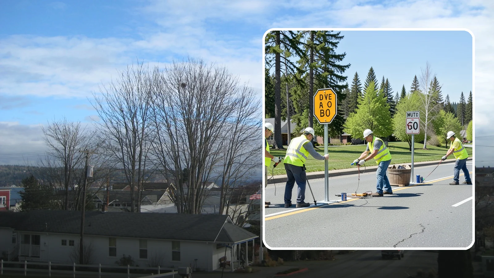 Sign Installation in Langley, Island County, WA - We install municipal signage on public property with breakaway posts, proper reflectivity, and MUTCD-compliant placement.