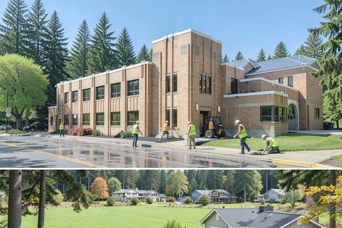 Sign Installation in Lyman, Skagit County, WA - Installations proceed year-round in the maritime climate, though dry summer and early fall windows speed concrete footing cures...