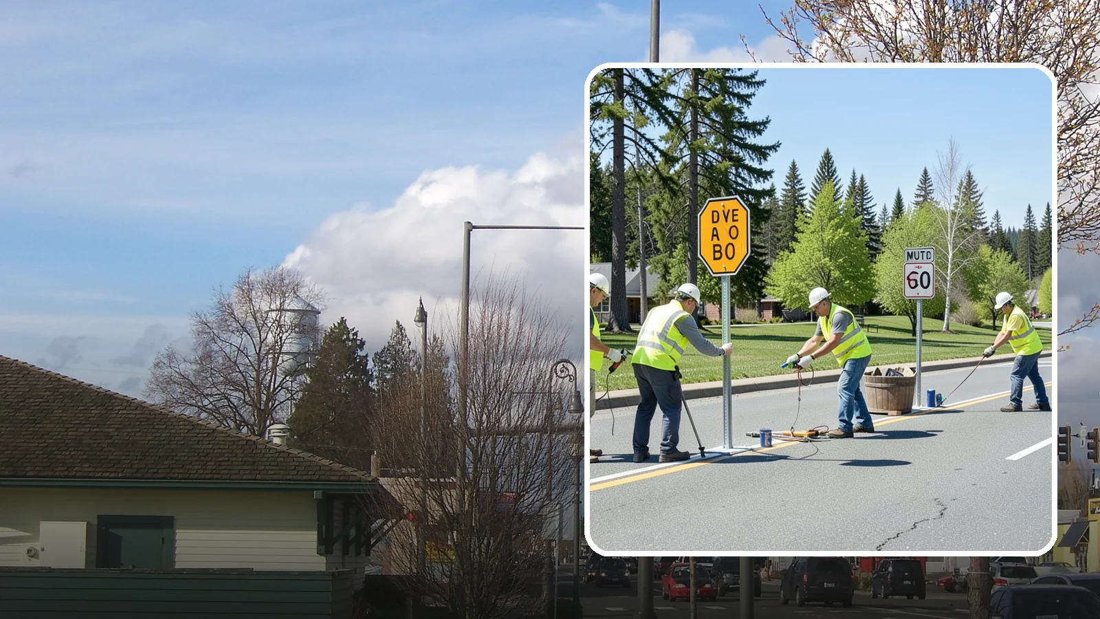 Sign Installation in Marysville, Snohomish County, WA - We install municipal signage on public property with breakaway posts, proper reflectivity, and MUTCD-compliant placement.