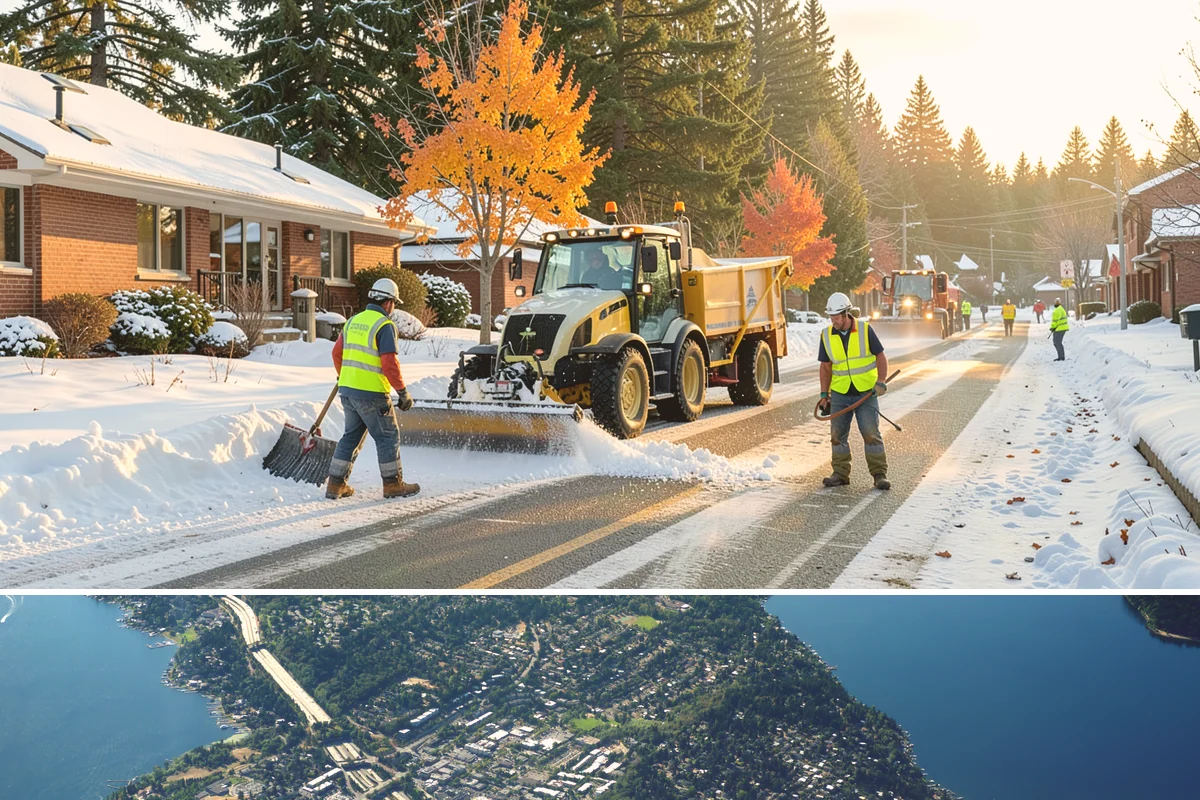 Sign Installation in Mercer Island, King County, WA - Installations proceed year-round in the maritime climate, though dry summer and early fall windows speed concrete footing cures...