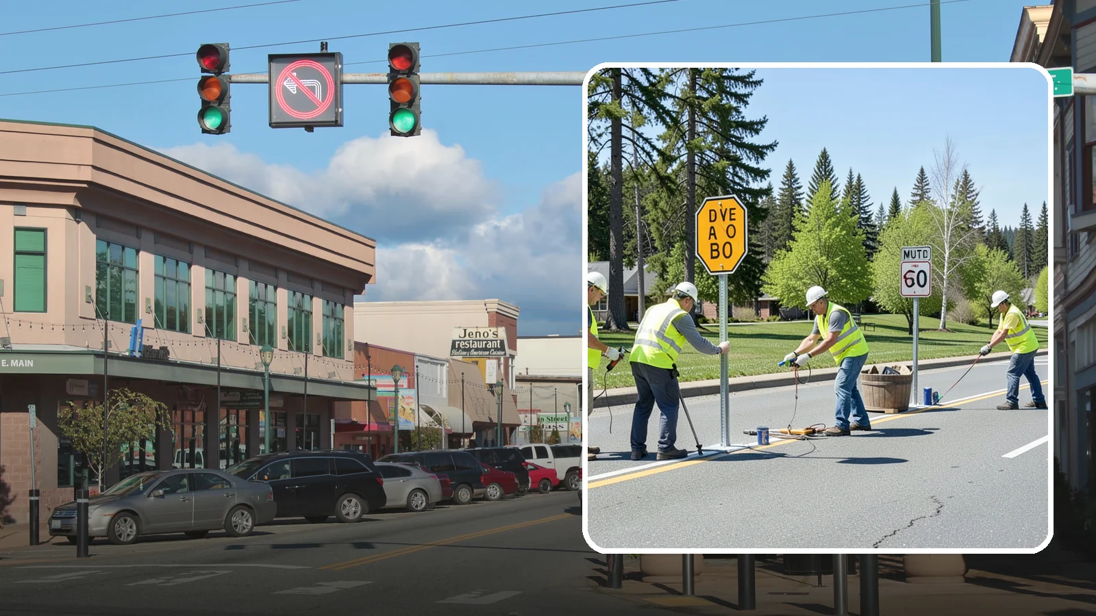 Sign Installation in Monroe, Snohomish County, WA - We install municipal signage on public property with breakaway posts, proper reflectivity, and MUTCD-compliant placement.