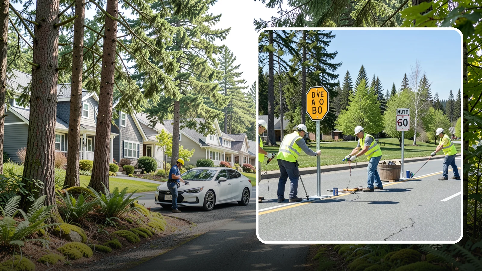 Sign Installation in Normandy Park, King County, WA - We install municipal signage on public property with breakaway posts, proper reflectivity, and MUTCD-compliant placement.