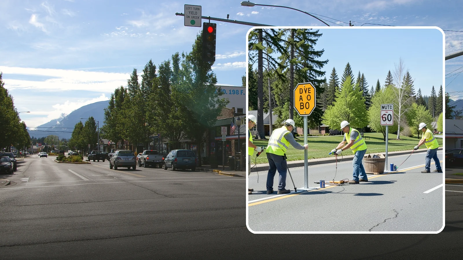Sign Installation in North Bend, King County, WA - We install municipal signage on public property with breakaway posts, proper reflectivity, and MUTCD-compliant placement.