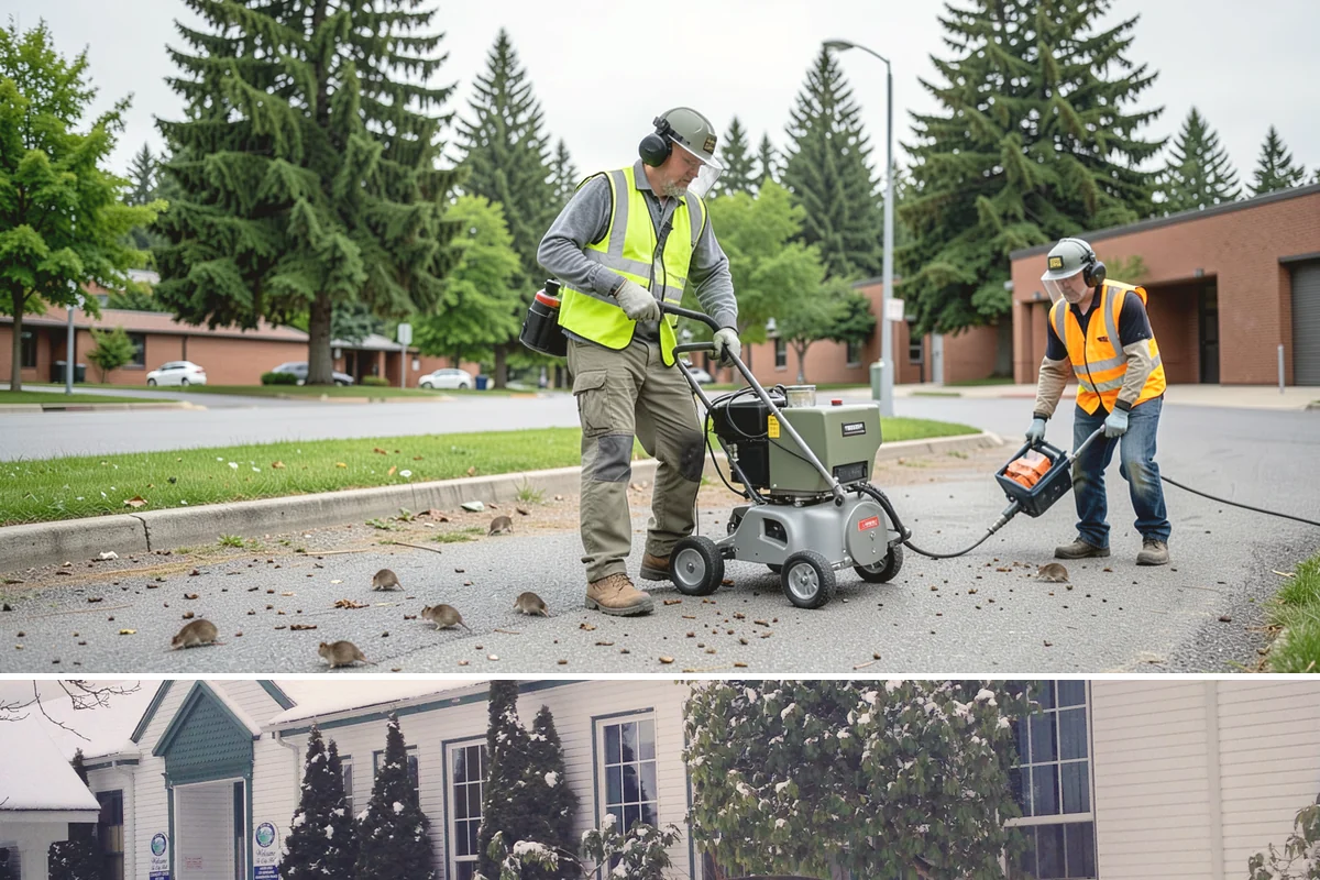 Sign Installation in Pacific, King County, WA - Installations proceed year-round in the maritime climate, though dry summer and early fall windows speed concrete footing cures...