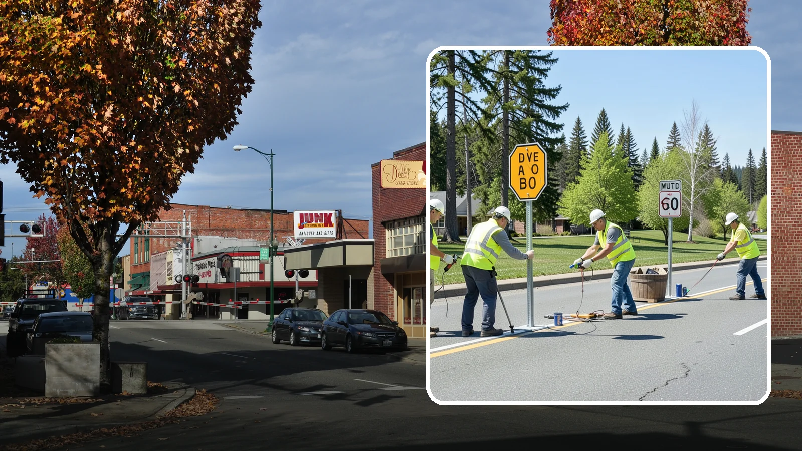 Sign Installation in Puyallup, Pierce County, WA - We install municipal signage on public property with breakaway posts, proper reflectivity, and MUTCD-compliant placement.
