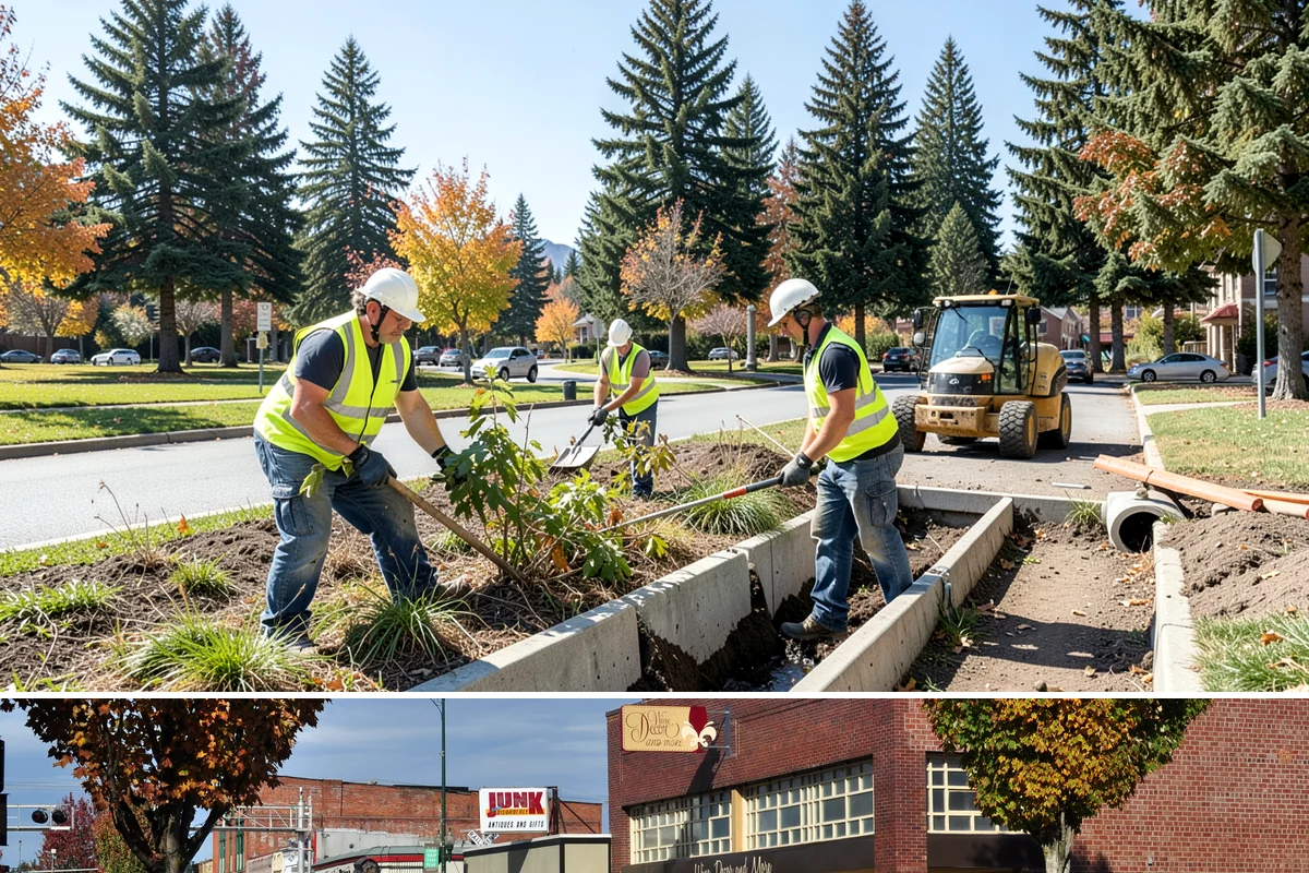 Sign Installation in Puyallup, Pierce County, WA - Installations proceed year-round in the maritime climate, though dry summer and early fall windows speed concrete footing cures...