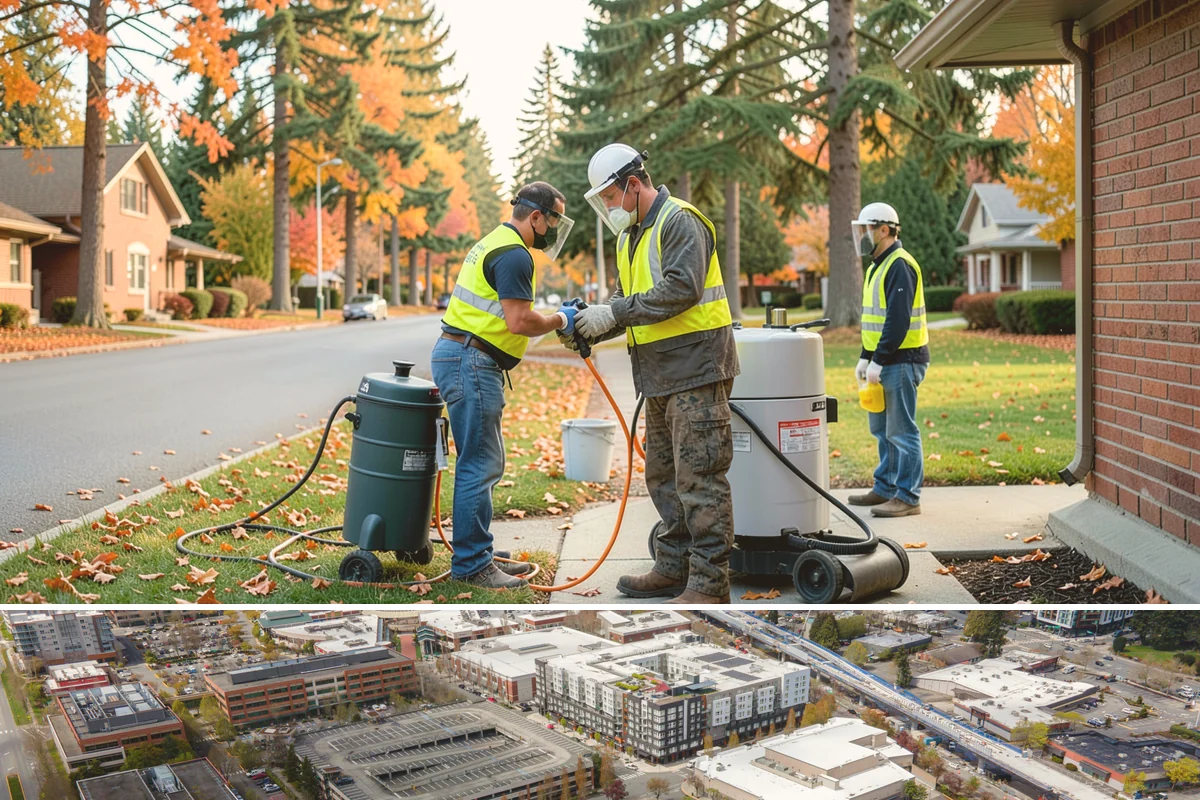 Sign Installation in Redmond, King County, WA - Installations proceed year-round in the maritime climate, though dry summer and early fall windows speed concrete footing cures...