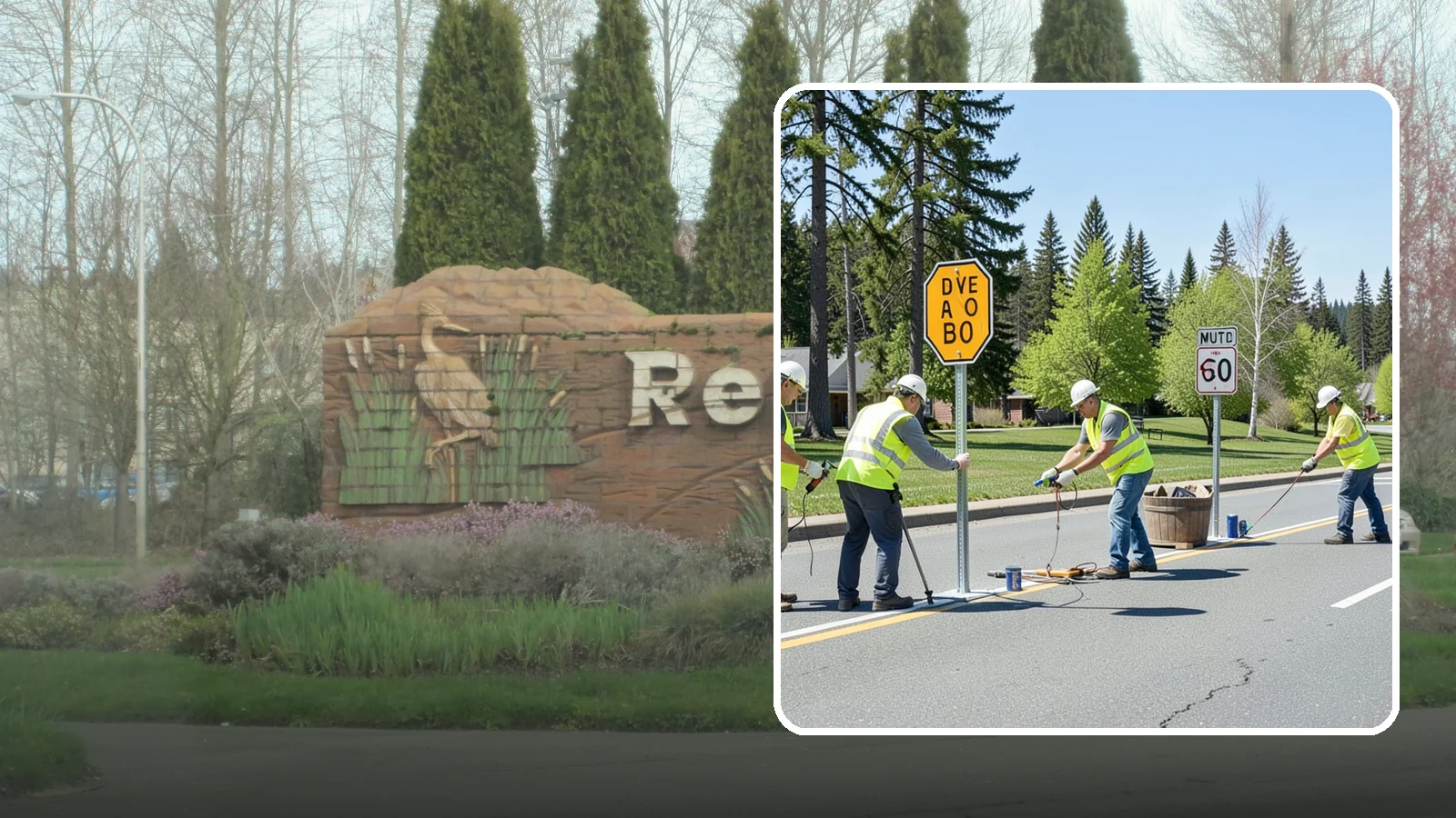 Sign Installation in Renton, King County, WA - We install municipal signage on public property with breakaway posts, proper reflectivity, and MUTCD-compliant placement.