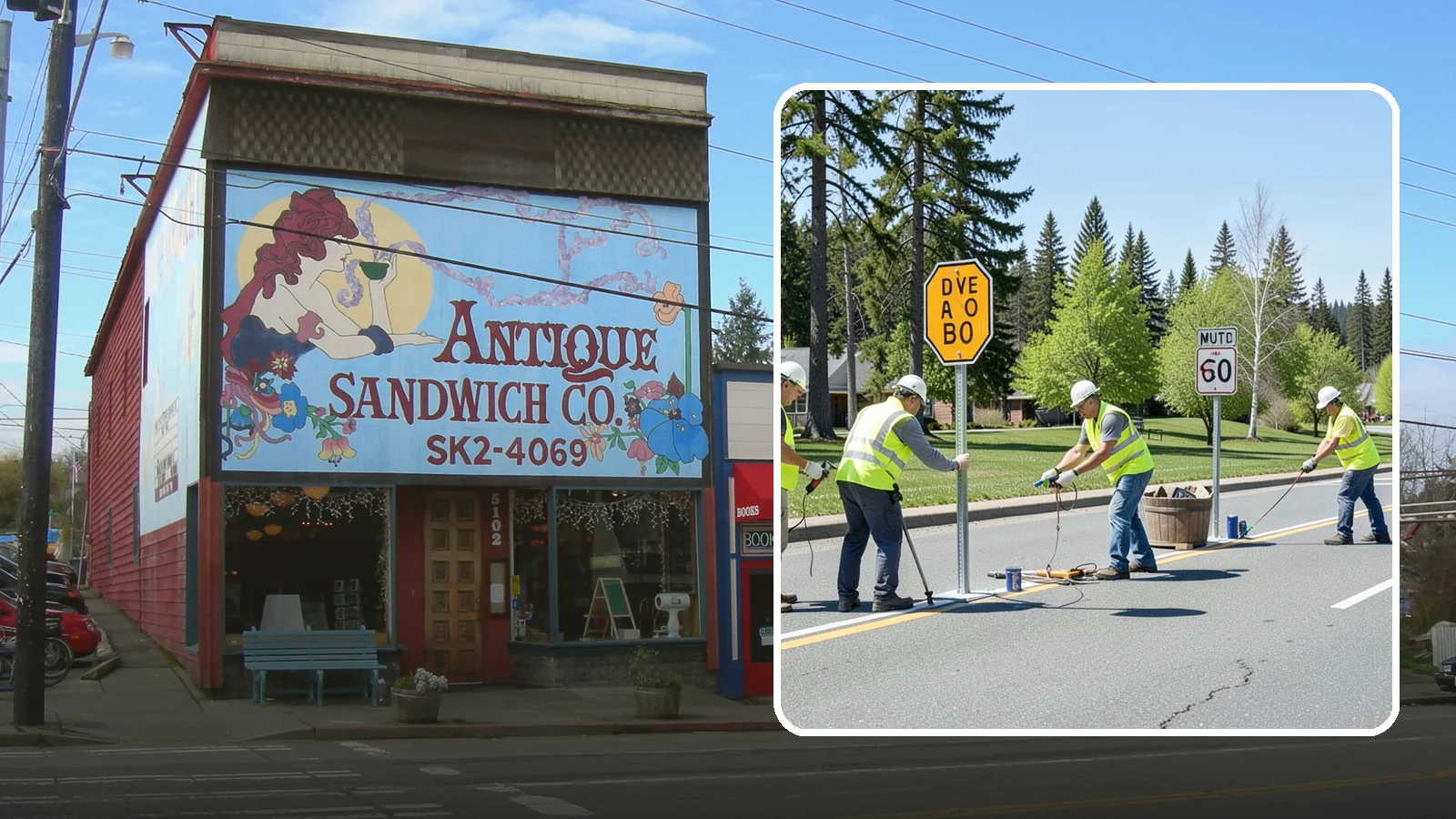 Sign Installation in Ruston, Pierce County, WA - We install municipal signage on public property with breakaway posts, proper reflectivity, and MUTCD-compliant placement.