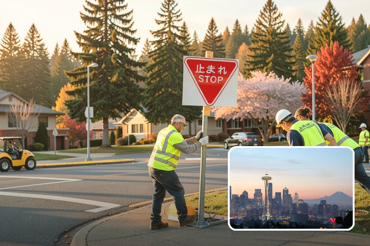 Sign Installation in Seattle, King County, WA - Retroreflective sheeting that meets current MUTCD minimums