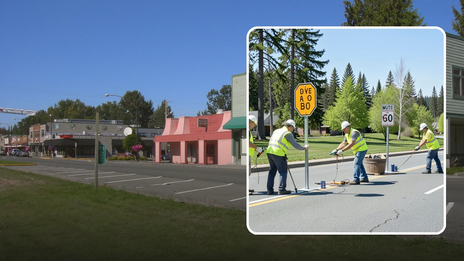 Sign Installation in Snoqualmie, King County, WA - We install municipal signage on public property with breakaway posts, proper reflectivity, and MUTCD-compliant placement.