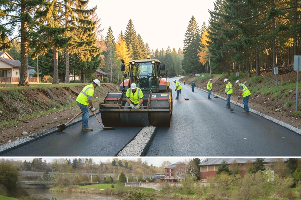 Sign Installation in Tukwila, King County, WA - Installations proceed year-round in the maritime climate, though dry summer and early fall windows speed concrete footing cures...
