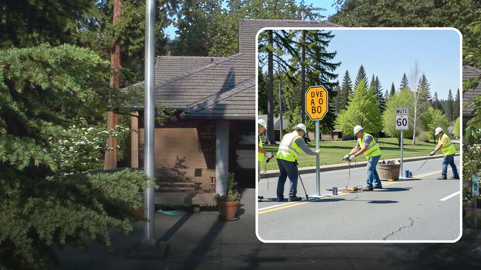 Sign Installation in Yarrow Point, King County, WA - We install municipal signage on public property with breakaway posts, proper reflectivity, and MUTCD-compliant placement.