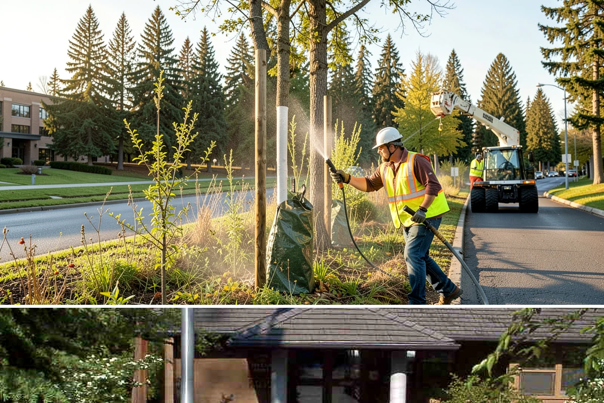 Sign Installation in Yarrow Point, King County, WA - Installations proceed year-round in the maritime climate, though dry summer and early fall windows speed concrete footing cures...