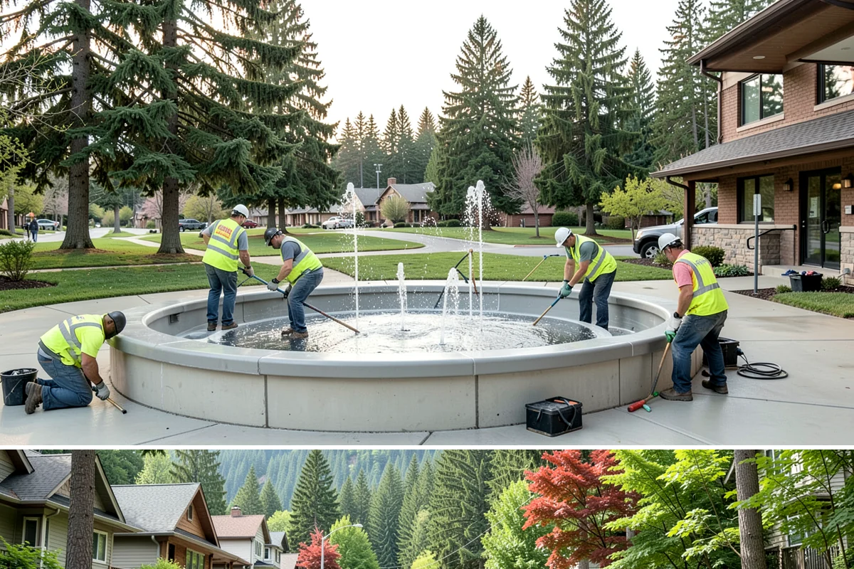Sign Maintenance in Darrington, Snohomish County, WA - Biological growth accelerates through the wet fall and winter, making those seasons a priority for cleaning, while straightening...