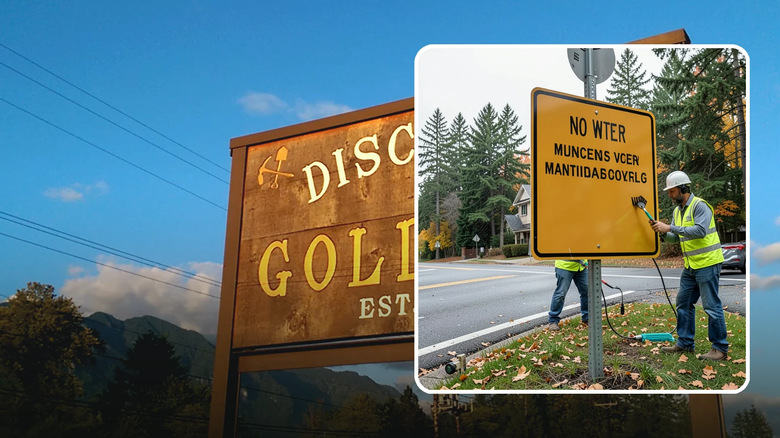 Sign Maintenance in Gold Bar, Snohomish County, WA - We provide ongoing sign cleaning, straightening, and repair to keep your inventory legible and compliant.